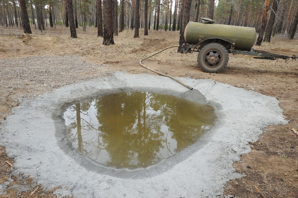 Долговременные искусственные водопои в заказнике Цасучейский бор