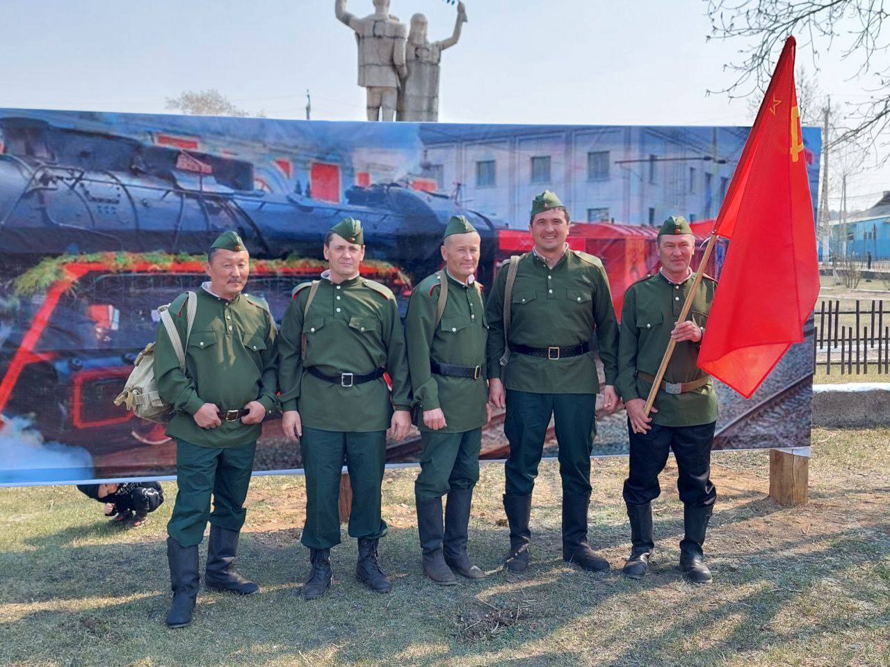 Инсталяция Поезд победы